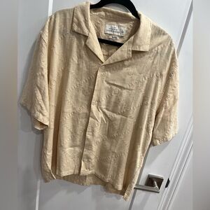 Abercrombie Linen-Blend Short-Sleeve Camp Shirt - Beige